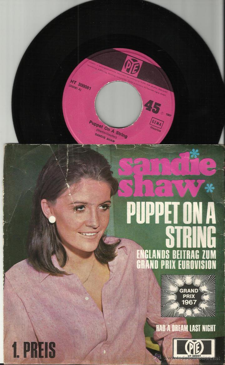 Discos de vinilo: sandie shaw single puppet on a string.alemania.1967 - Foto 1