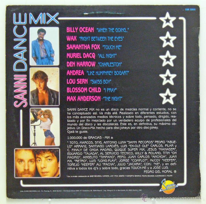 Discos de vinilo: Varios - Sanni Dance Mix (Maxi Single Vinilo. Original 1985) - Foto 2