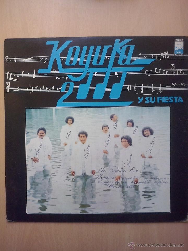 Disques de vinyle: koyuka 2000 y su fiesta -raro lp discos gas 1984 - dedicado por el grupo a luisito rey