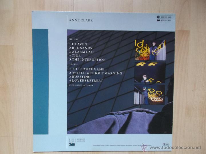 Discos de vinilo: ANNE CLARK - PRESSURE POINTS 1985 - Foto 3