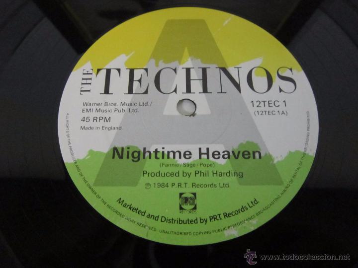 Discos de vinilo: THE TECHNOS - NIGHTIME HEAVEN - MX - PRT 1984 UK - Foto 2