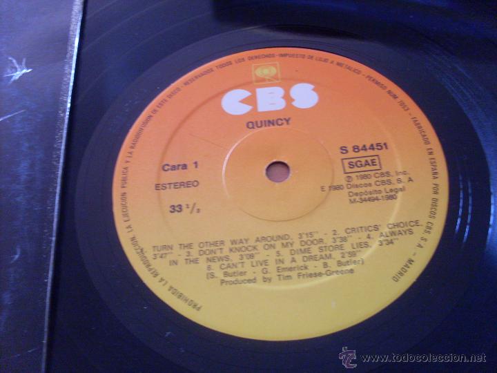 Discos de vinilo: QUINCY LP ESPA&Ntilde;A 1980 (B-9) - Foto 2