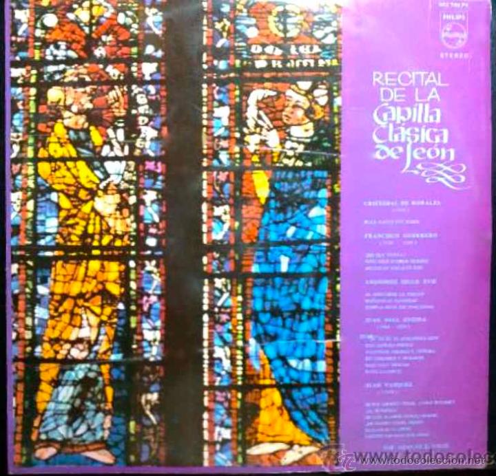 Discos de vinil: RECITAL DE LA CAPILLA CL&Aacute;SICA DE LE&Oacute;N - LP DE VINILO