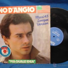 Discos de vinilo: PINO D´ANGIO - MA QUALE IDEA - MAXI 45 LONGUE VERSION - WEA 1980 - MADE IN FRANCE