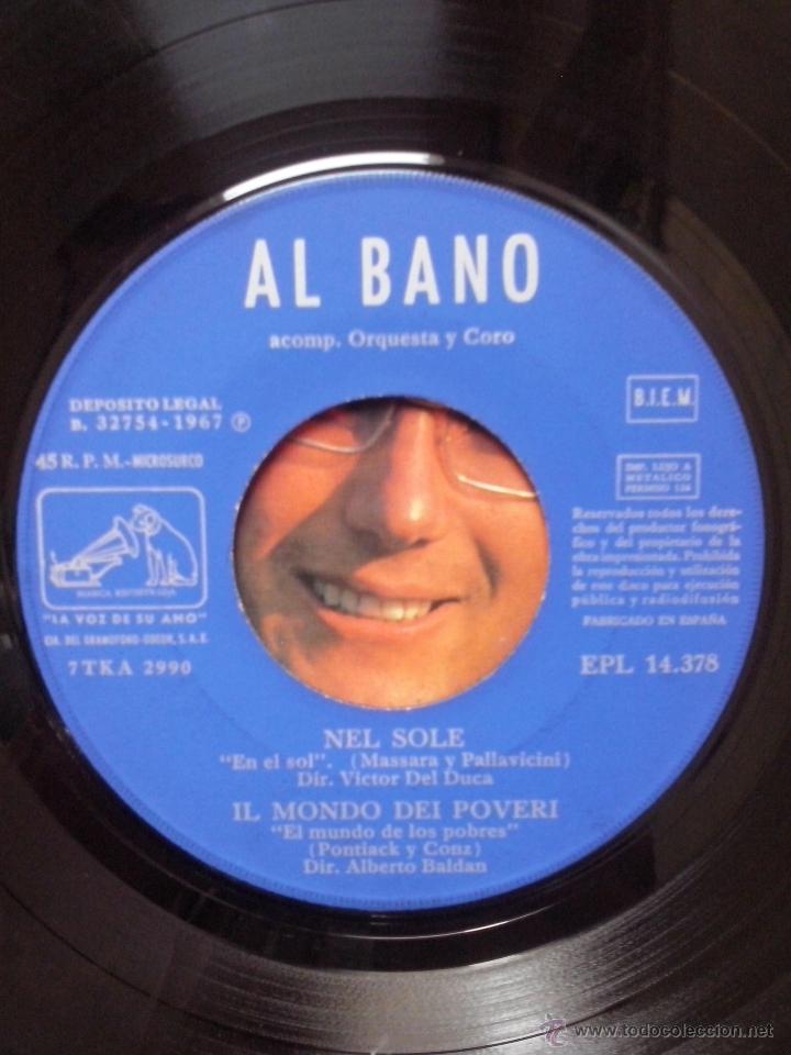 Discos de vinilo: al bano - nel sole +3 - ep odeon 1967 - Foto 3