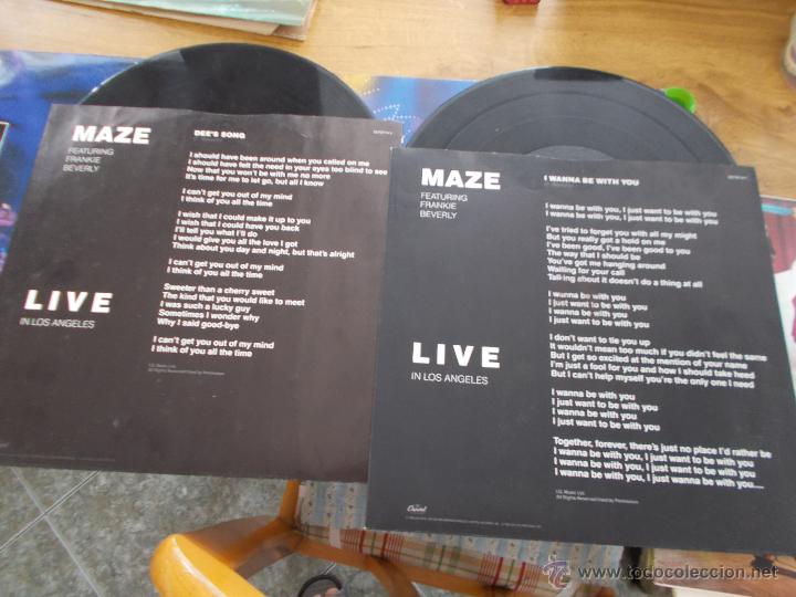 Discos de vinilo: MAZE  LIVE - Foto 3