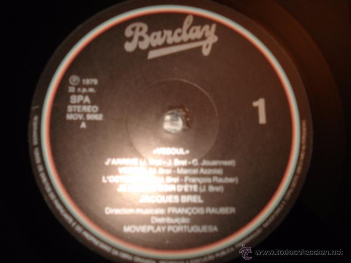 Discos de vinilo: JACQUES BREL VESOUL 4 - Foto 2