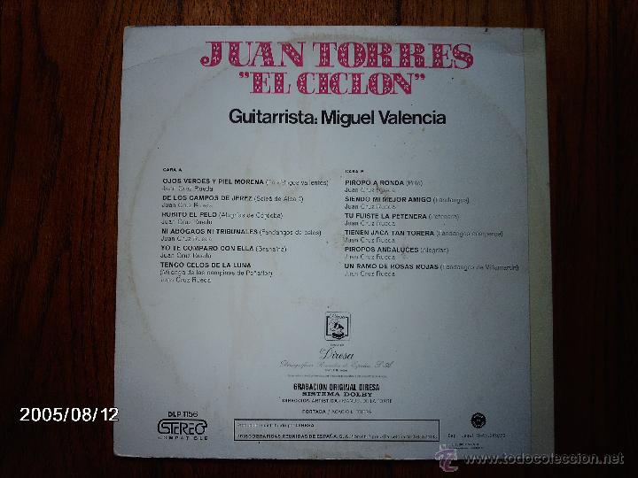 Discos de vinilo: juan torres  -  el cicl&oacute;n - Foto 2