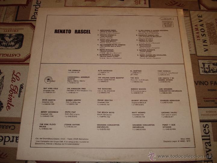 Discos de vinilo: RENATO RASCEL - ARRIVEDERCI ROMA - Foto 3
