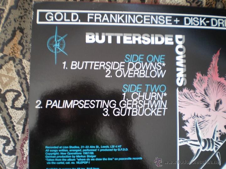 Discos de vinilo: MAXI12. GOLD, FRANKINCENSE + DISK DRIVE. BUTTERSIDE DOWNS - Foto 2