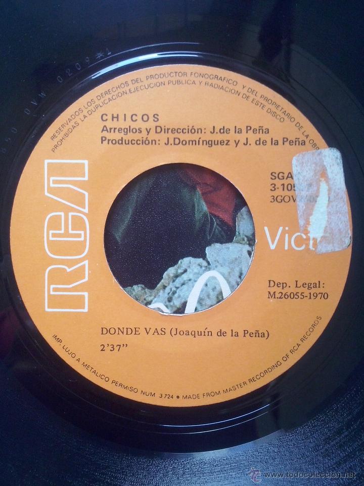 Discos de vinilo: chicos - donde vas / louisse - single rca 1970 - Foto 3