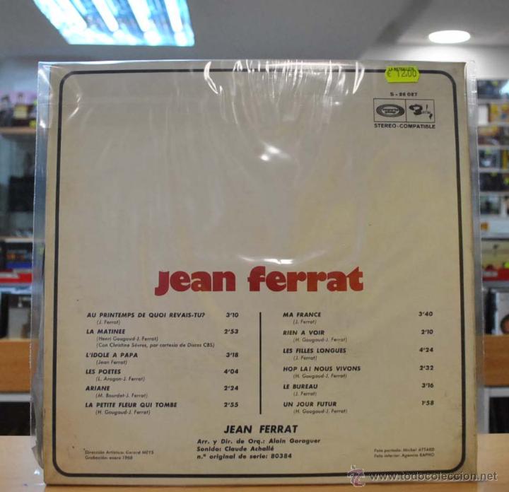 Discos de vinilo: JEAN FERRAT - JEAN FERRAT - LP - Foto 2