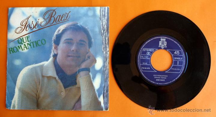 Discos de vinilo: DISCO DE VINILO - JOSE BAEZ - QUE ROMANTICO, IMAGINATE - - Foto 1