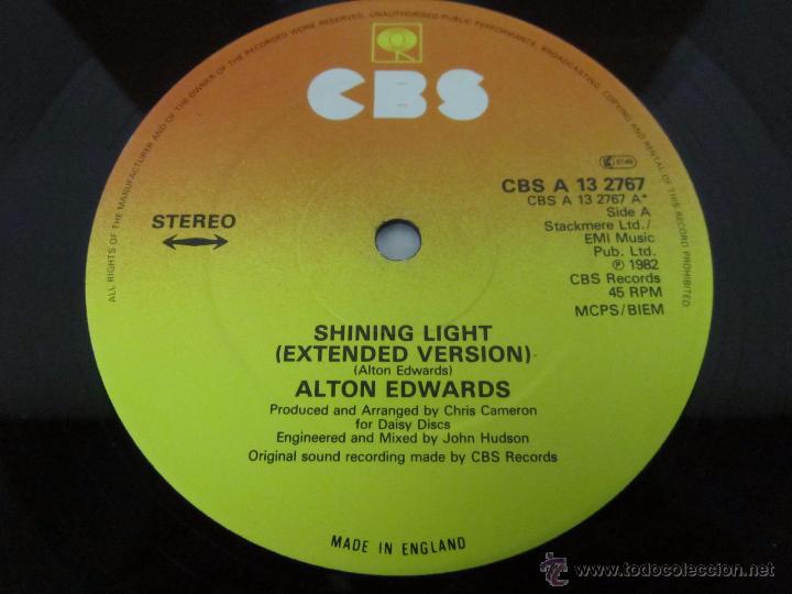 Discos de vinilo: ALTON EDWARDS - SHINING LIGHT ( 2 VERSIONES ) - MX - CBS 1982 UK - Foto 3