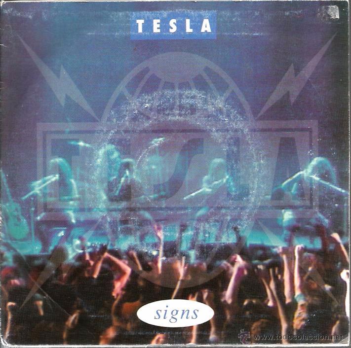 Discos de vinilo: SG PROMO TESLA : SIGNS ( CLEAN VERSION ) - Foto 1