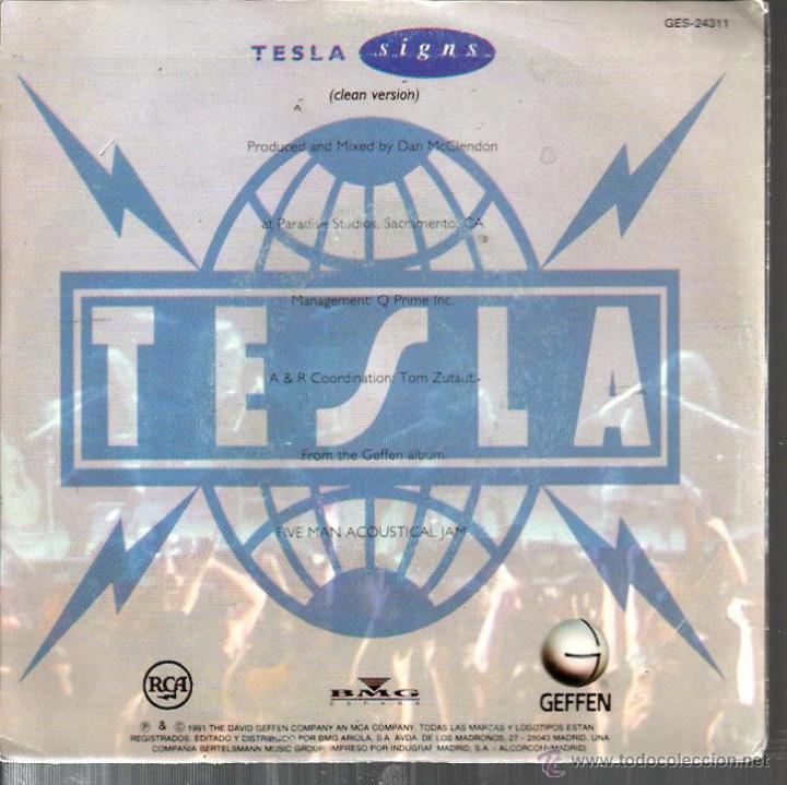 Discos de vinilo: SG PROMO TESLA : SIGNS ( CLEAN VERSION ) - Foto 2