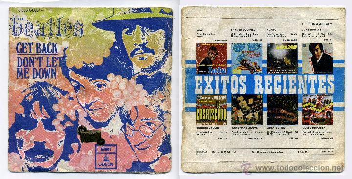 Discos de vinilo: THE BEATLES, GET BACK DONT LET ME DOWN. - Foto 1