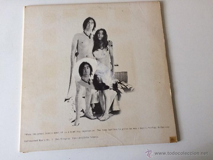 Disco de vinilo TWO VIRGINS de Jhon Lennon y Yoko Ono. portada censurada. 