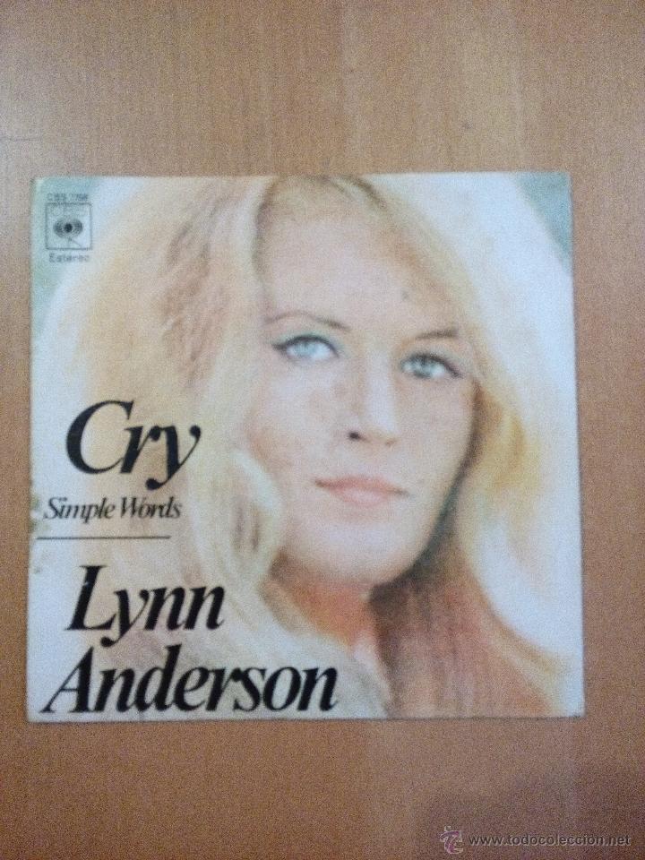 Discos de vinilo: LYNN ANDERSON CRY SIMPLE WORDS SINGLE SPAIN 1970 - Foto 1