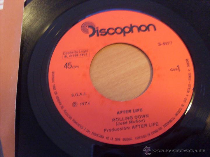 Discos de vinilo: AFTER LIFE (ROLLING DOWN + 1) SINGLE ESPA&Ntilde;A 1974 (EPI29) - Foto 2