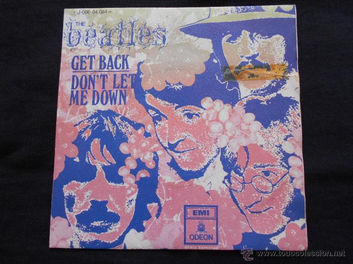 Discos de vinilo: THE BEATLES // GET BACK / DON&acute;T LET ME DOWN - Foto 1