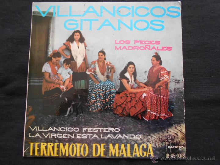 Discos de vinilo: TERREMOTO DE MALAGA  // VILLANCICOS GITANOS - Foto 1