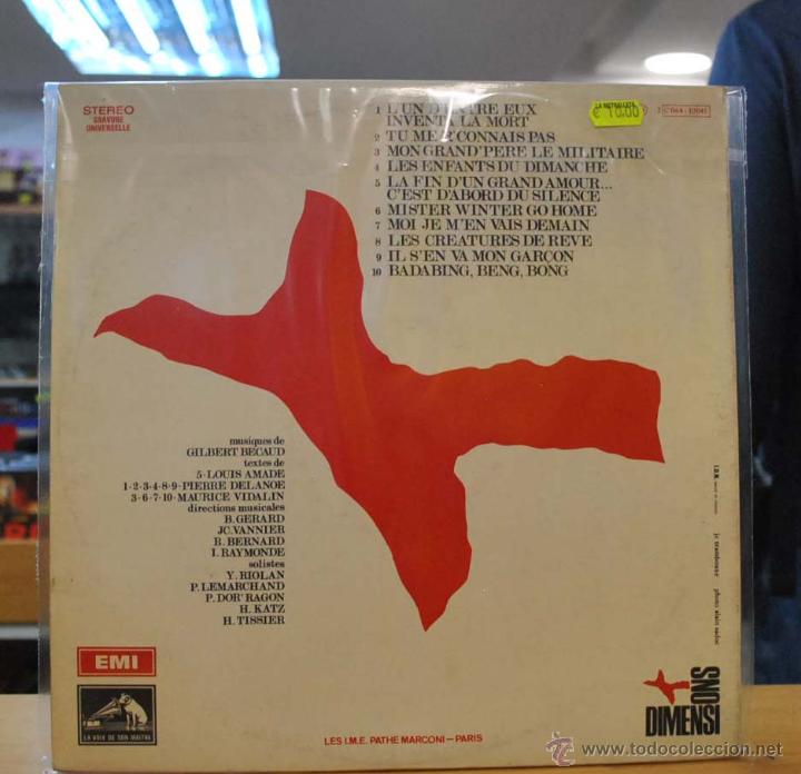 Discos de vinilo: GILBERT BECAUD - BECAUD - LP - Foto 2