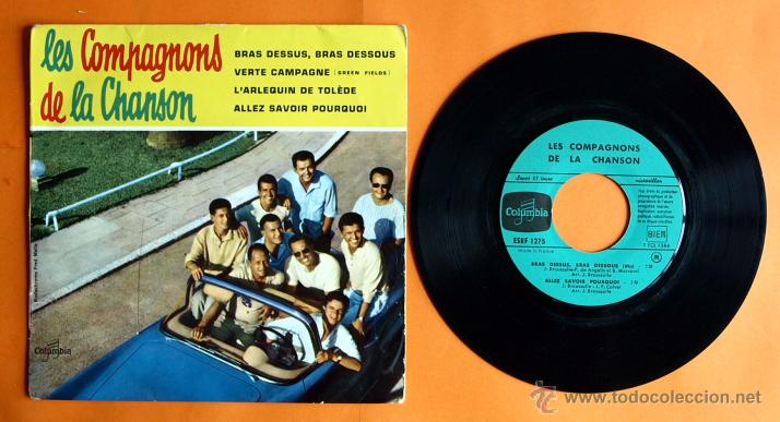 Discos de vinilo: DISCO DE VINILO - LES COMPAGNONS DE LA CHANSON - BRAS DESSUS, BRAS DESSOUS - - Foto 1