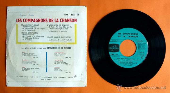 Discos de vinilo: DISCO DE VINILO - LES COMPAGNONS DE LA CHANSON - BRAS DESSUS, BRAS DESSOUS - - Foto 2