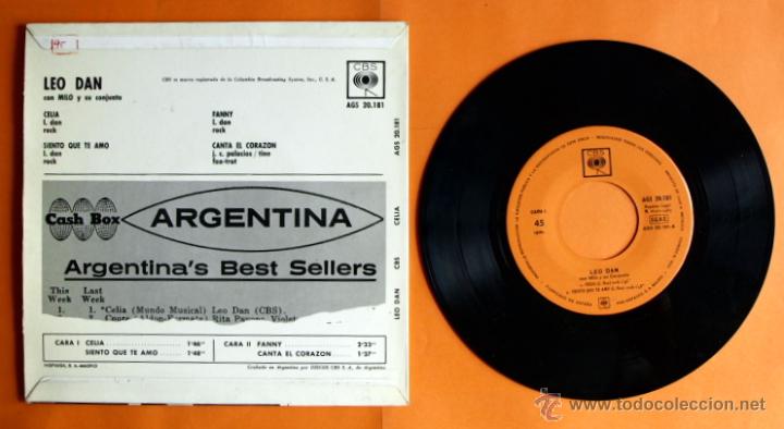 Discos de vinilo: DISCO DE VINILO - LEO DAN - CELIA, SIENTO QUE T AMO - - Foto 2