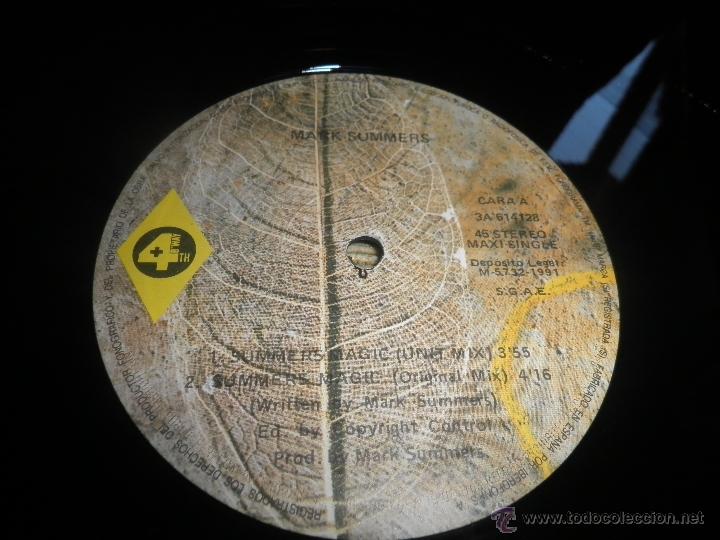 Discos de vinilo: MARK SUMMERS - SUMMERS MAGIC - MAXI 45 RPM - ORIGINAL ESPAÑOL - 4TH ISLAND 1990 - Foto 4 - 49395076