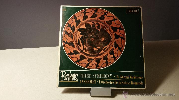 Discos de vinilo: JOHANNES BRAHMS ERNEST ANSERMET ORCHESTRE DE LA SUISSE ROMANDE THIRD SYMPHONY - Foto 1