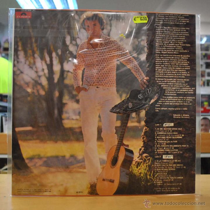 Discos de vinilo: ELIO ROCA - EN MEXICO GRABADO CON MARIACHI - LP - Foto 2