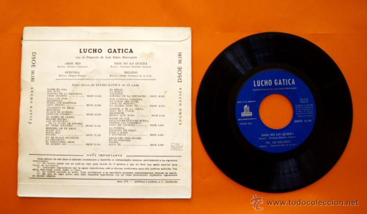 Discos de vinilo: DISCO DE VINILO - LUCHO GATICA - AMOR MIO, OFRENDA - - Foto 2