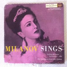 Discos de vinilo: ZINKA MILANOV - MILANOV SINGS - LA FORZA DEL DESTINO, AIDA, LA GIOCONDA - DOBLE EP. Lote 49449277