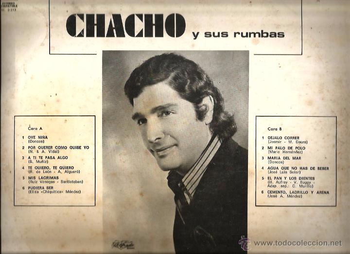 Discos de vinilo: LP CHACHO Y SUS RUMBAS (USADO) - Foto 2