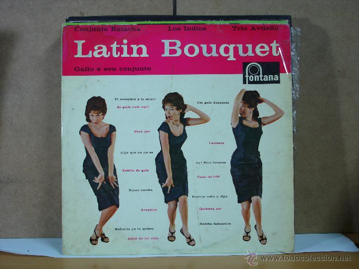 Vinyl records: Gallo e seu Conjunto / Conjunto Batacha / Los Indios y mas - Latin Bouquet - Fontana 682 074 TL
