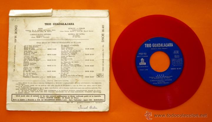 Discos de vinilo: DISCO DE VINILO - TRIO GUADALAJARA - PEPE, CARNAVALITO GITANO - - Foto 2