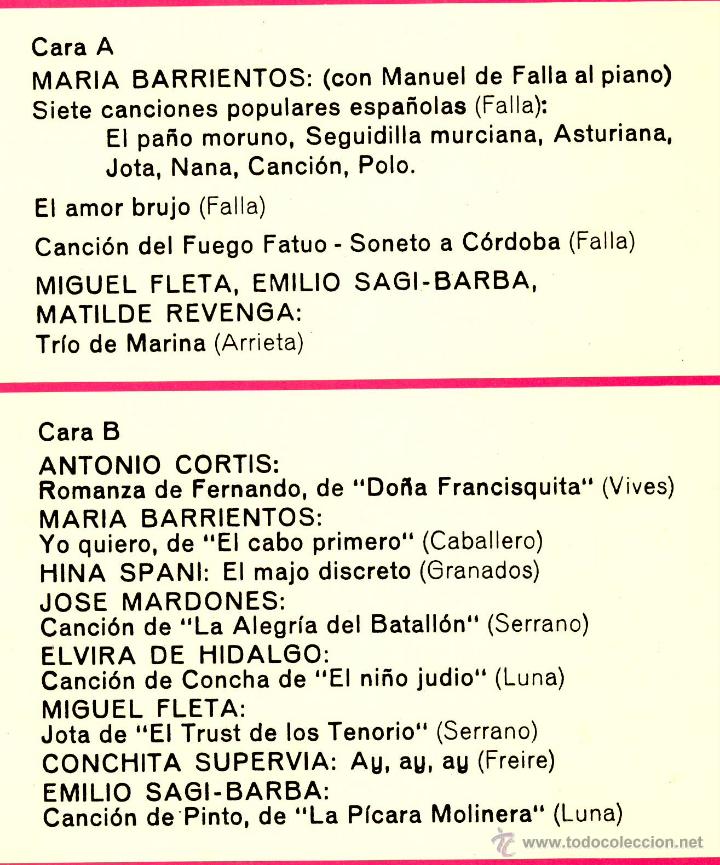 Discos de vinilo: GRANDES VOCES ESPA&Ntilde;OLAS.- - Foto 2