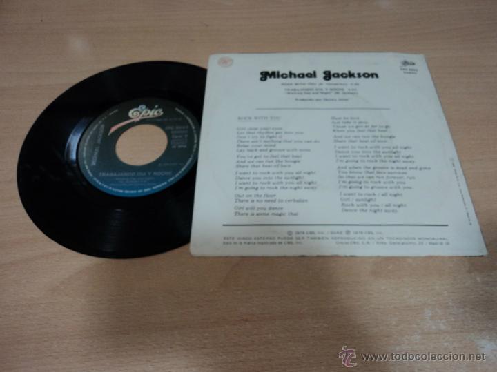 Discos de vinilo: DISCO SINGLE DE VINILO.MICHAEL JACKSON.ROCK WITH YOU.DE 1979 - Foto 2