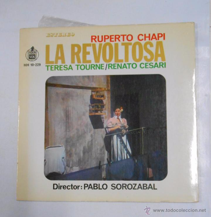 Discos de vinilo: LA REVOLTOSA. RUPERTO CHAPI. PABLO SOROZABAL. TDKDA11 - Foto 1