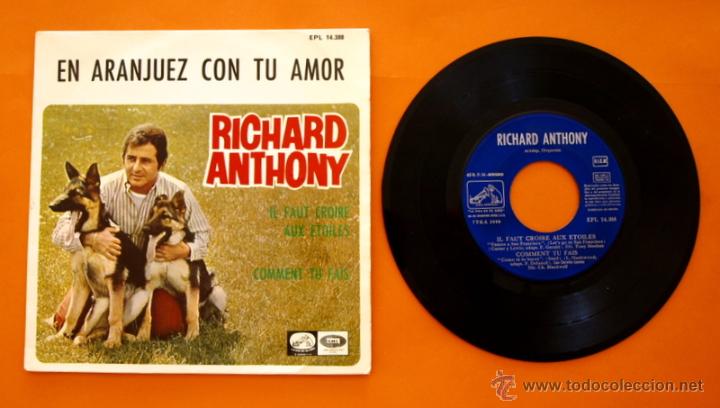 Discos de vinilo: DISCO DE VINILO - RICHARD ANTHONY - EN ARANJUEZ CON TU AMOR - - Foto 1