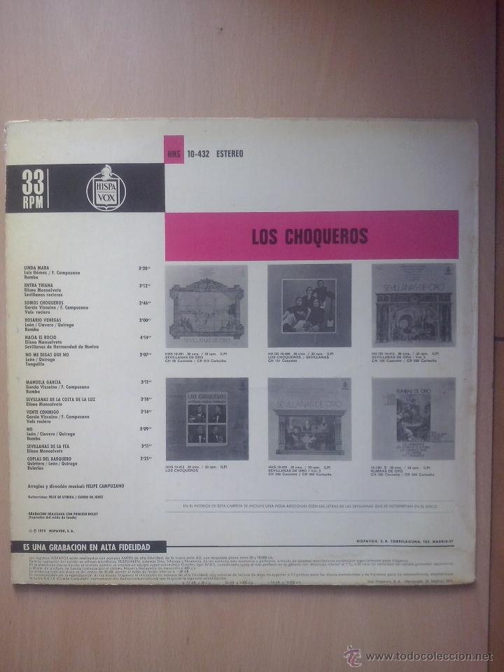 Discos de vinilo: los choqueros - lp hispavox 1974 - Foto 2
