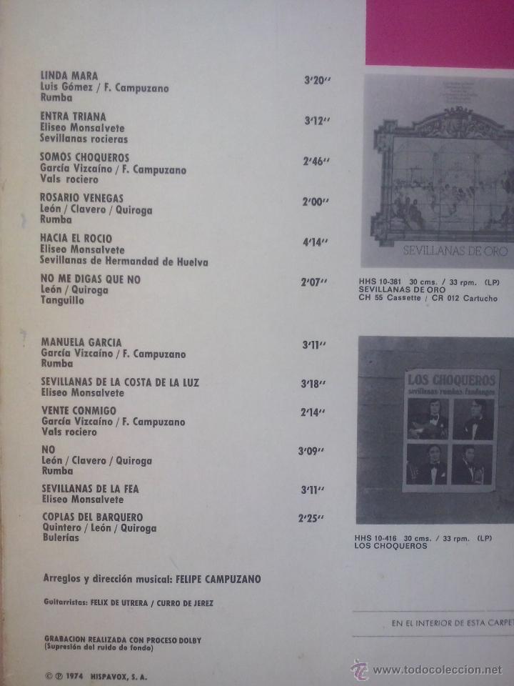 Discos de vinilo: los choqueros - lp hispavox 1974 - Foto 3