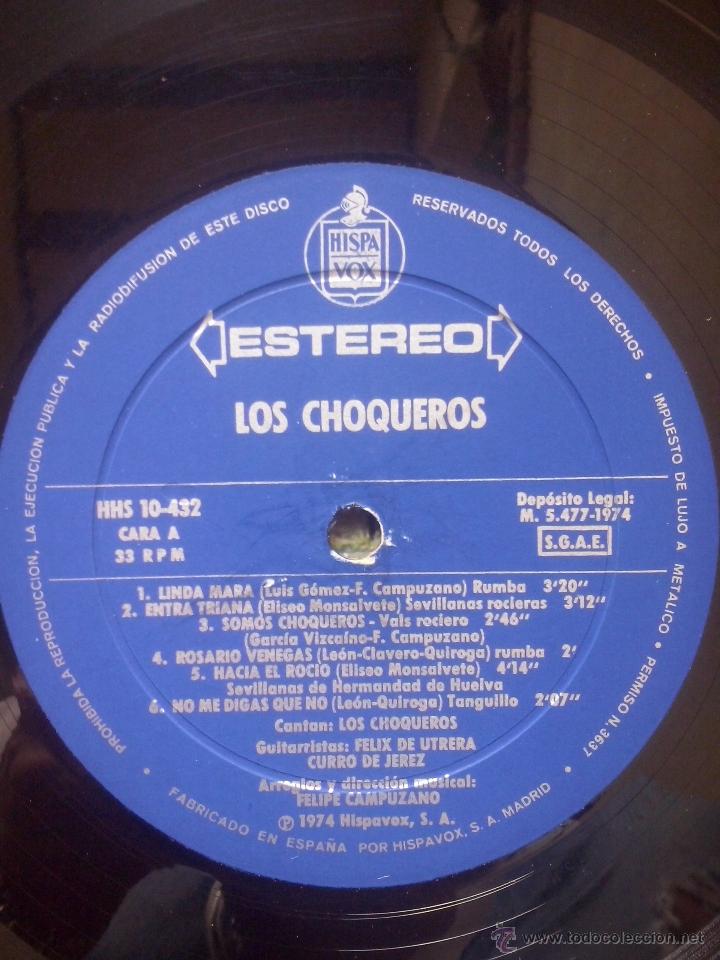 Discos de vinilo: los choqueros - lp hispavox 1974 - Foto 4