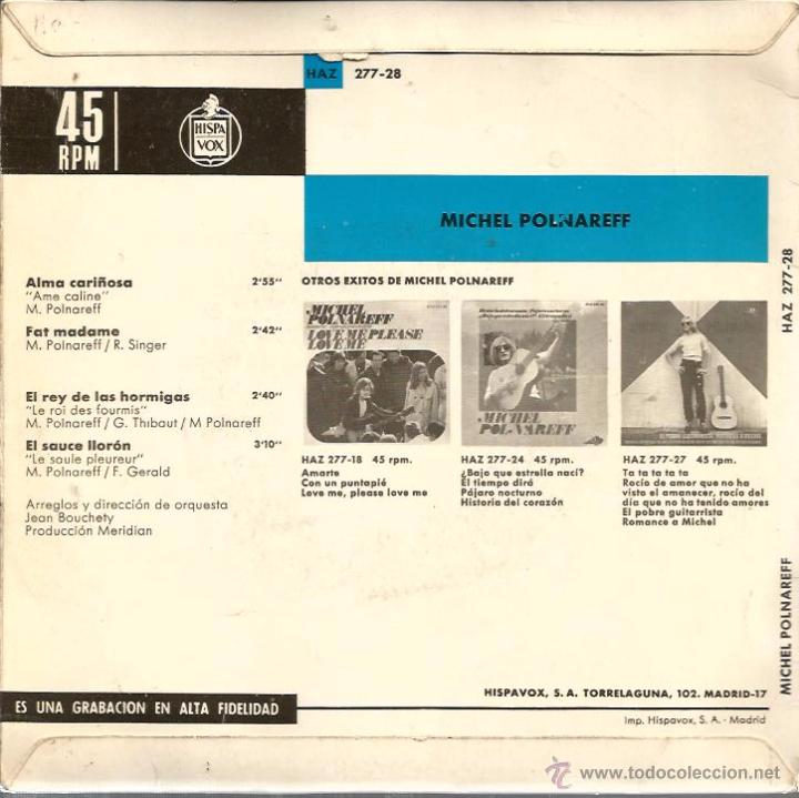 Discos de vinilo: EP MICHEL POLNAREFF : AME CALINE - Foto 2