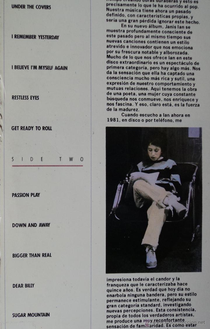 Discos de vinilo: Janis Ian - Restless Eyes - Edici&oacute;n de 1981 de Espa&ntilde;a - Foto 3
