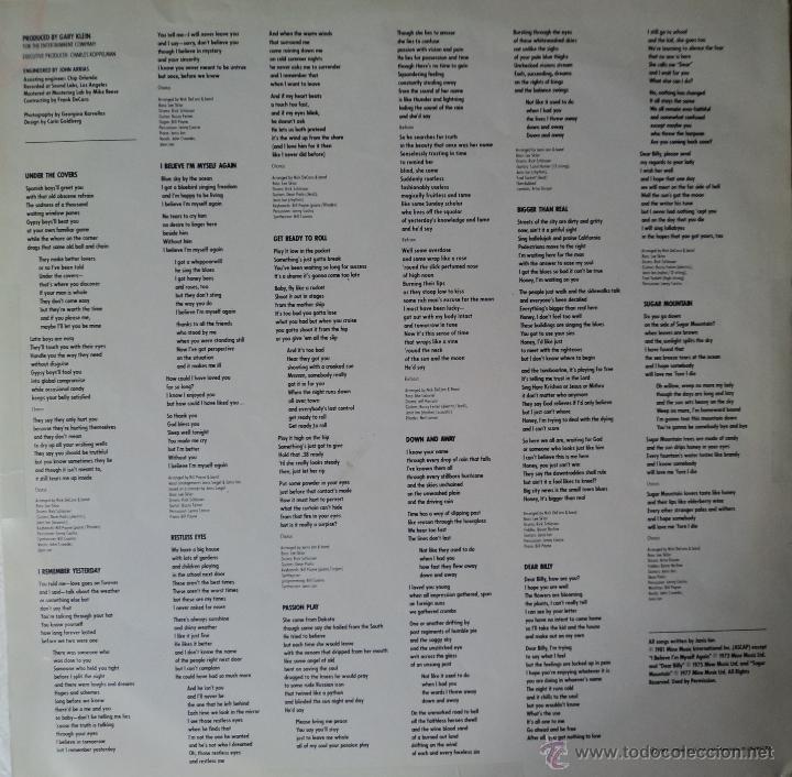 Discos de vinilo: Janis Ian - Restless Eyes - Edici&oacute;n de 1981 de Espa&ntilde;a - Foto 5
