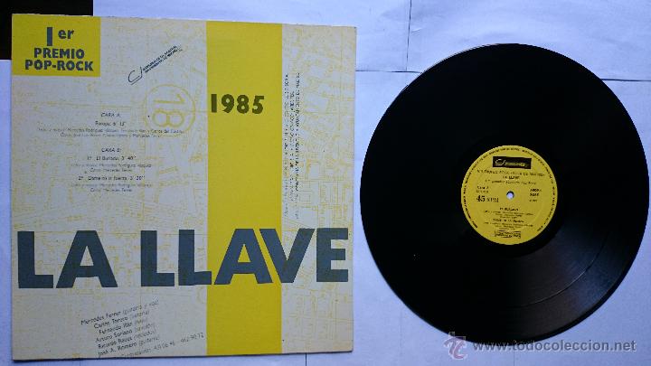Discos de vinilo: LA LLAVE - EUROPA / EL BURLADO / DAME TU LA FUERZA (1er. PREMIO VIII ROCK VILLA DE MADRID-MAXI 1985) - Foto 2 - 49548284