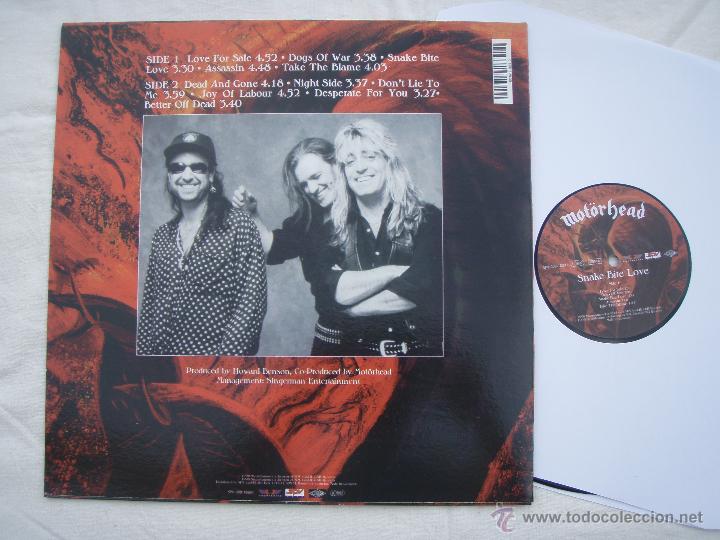 Discos de vinilo: MOTORHEAD - SNAKE BITE LOVE - REEDICION - LP - NUEVO - Foto 2
